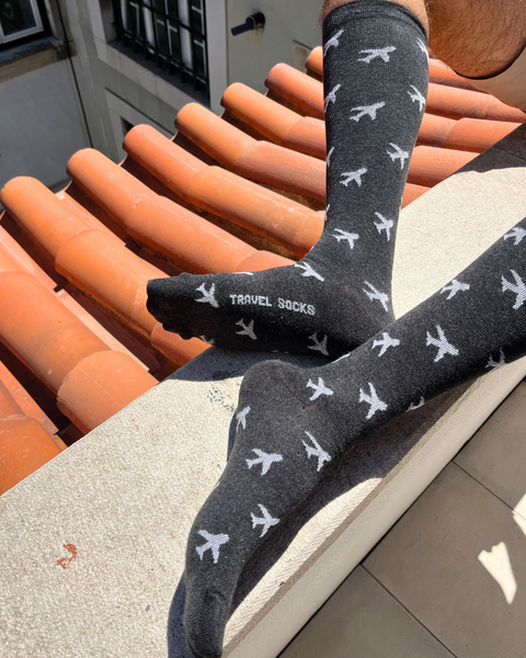 Airplane Compression Socks (Black)