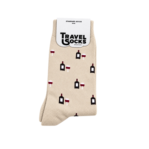 Wine Socks Beige